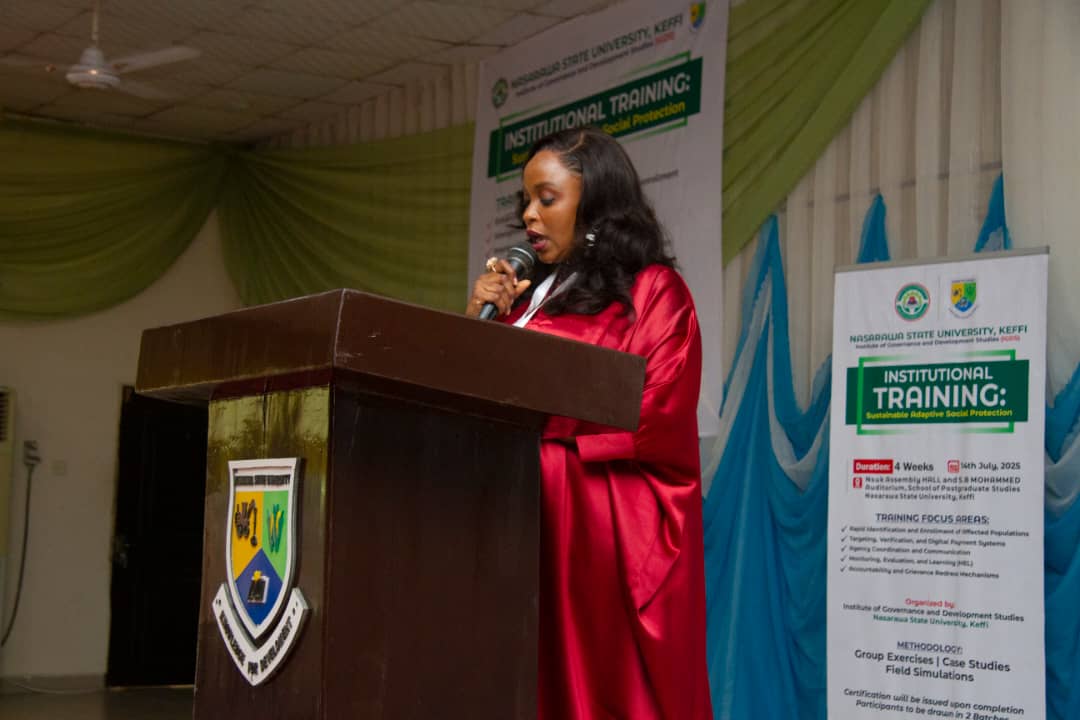 Dr. Comfort Adokwe-Obed with the Vice Chancellor of Nasarawa State University.