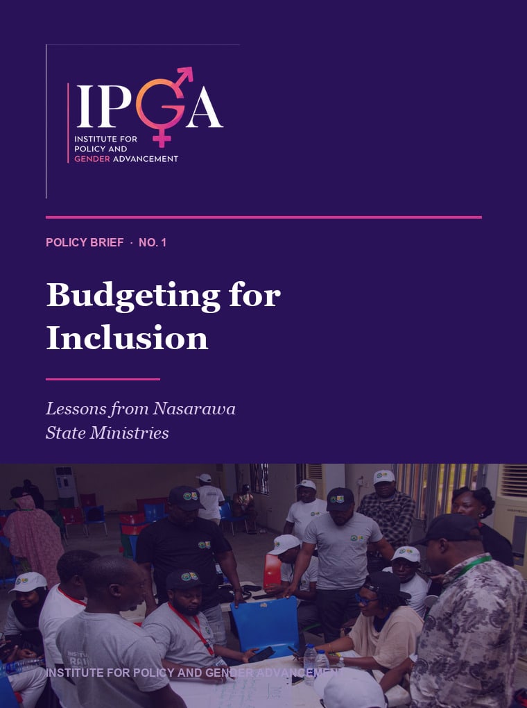Cover of the IPGA policy brief, Budgeting for Inclusion.